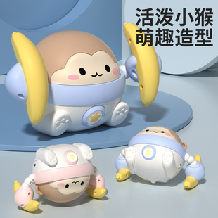 日本婴儿玩具0一3岁益智早教婴儿练习抬头学爬行声光翻滚猴子
