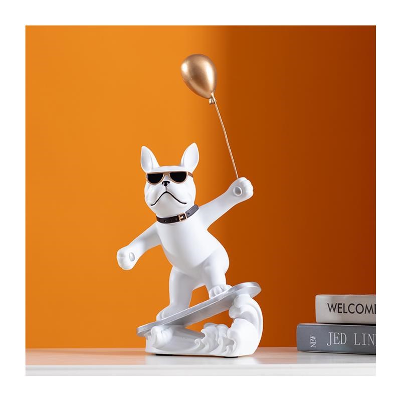 创意可爱法斗犬摆件客厅家居装饰品治愈系小摆件店铺开Z业乔迁礼