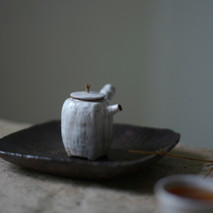 向美 复古粗陶泡茶单壶小号功夫一人 日式 侧把茶壶陶瓷s茶道家用