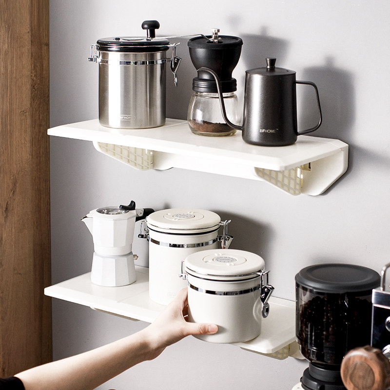 家用厨房壁c挂式可折叠置物架免打孔配菜架调料架收纳架多功能神