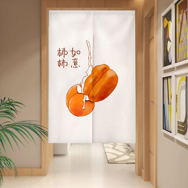 中式门帘中国风家用卧室挂帘厕所半帘装饰布帘厨房U入户玄关隔断