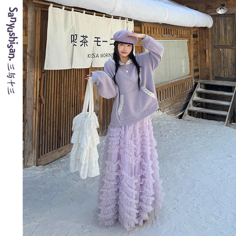 三与十三|云梦芭蕾|秋冬时尚百搭设计感裙子女网纱重工蛋糕半身裙,女装/女士精品,半身裙,淘宝优惠券,粉丝福利购,淘宝优惠卷