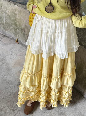 三与十三|夏日氧气|日系甜美风半身裙女叠穿仙女百搭屁帘裙子女