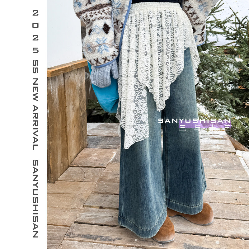 三与十三|后庭纱|春秋季时尚百搭蕾丝半身裙女不规则下摆叠穿屁帘,女装/女士精品,半身裙,淘宝优惠券,粉丝福利购,淘宝优惠卷