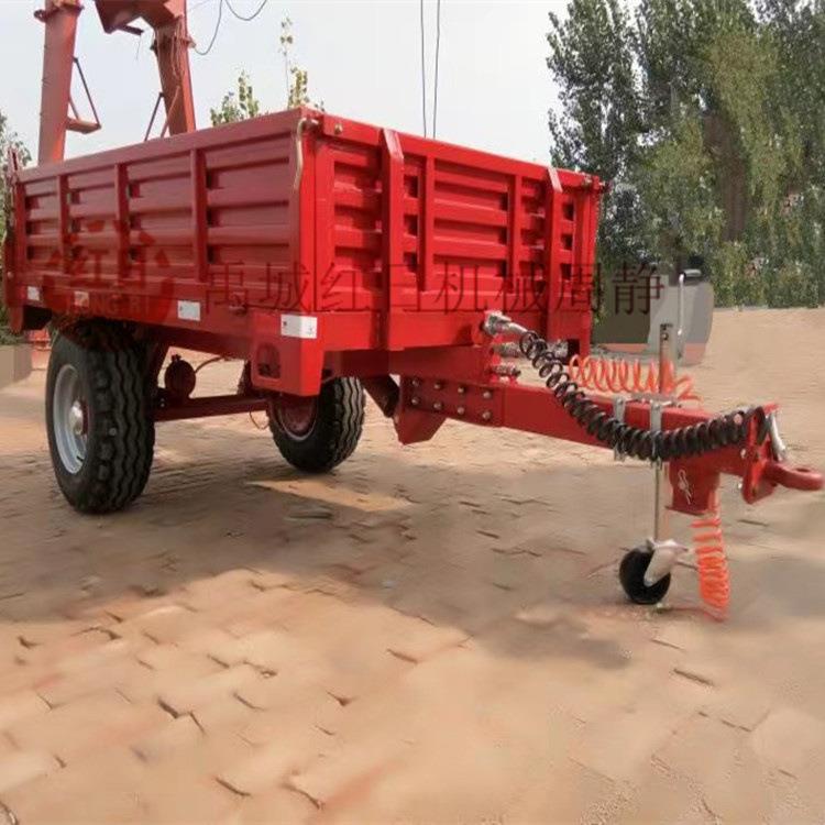德州红日VUM农用斗 液压卸半挂自农用拖车 日平板车红斗 车挂车