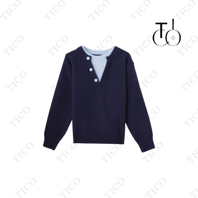 【甜甜专享】TICO汀可【花朝毛衣】时尚百搭休闲毛衣