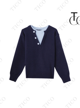 【甜甜专享】TICO汀可【花朝毛衣】时尚百搭休闲毛衣