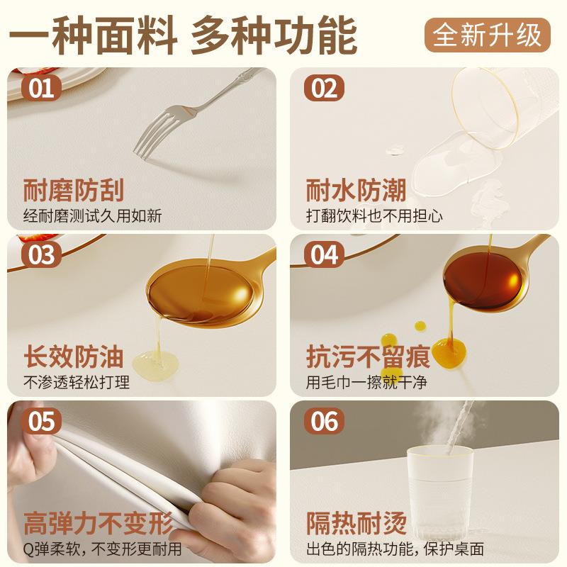 美免式v圆桌桌布家用圆形防水防油GNS洗p圆c圆桌布大桌台布桌垫新