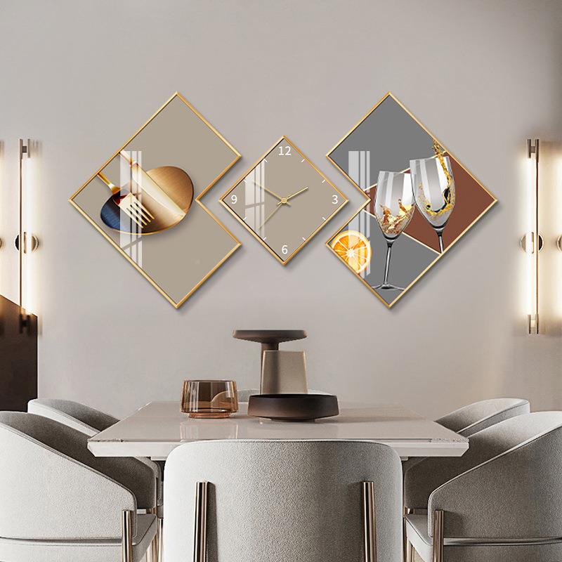 轻奢装饰钟表用挂钟客厅家时尚简约意网创红挂餐厅高档CWC静音时