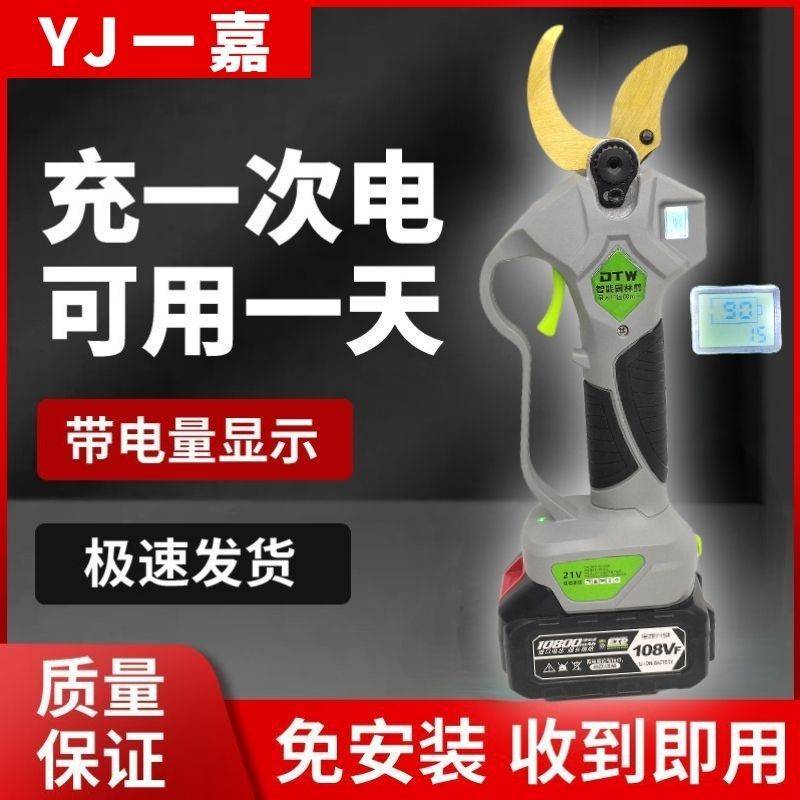电动修枝剪进口原装电动剪锂电充电式剪树剪子果树粗枝大容量
