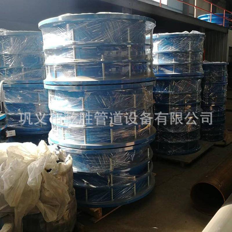 DN500双法兰伸缩器钢制单法兰缩伸节松伸缩套接头国标源KIW头厂家