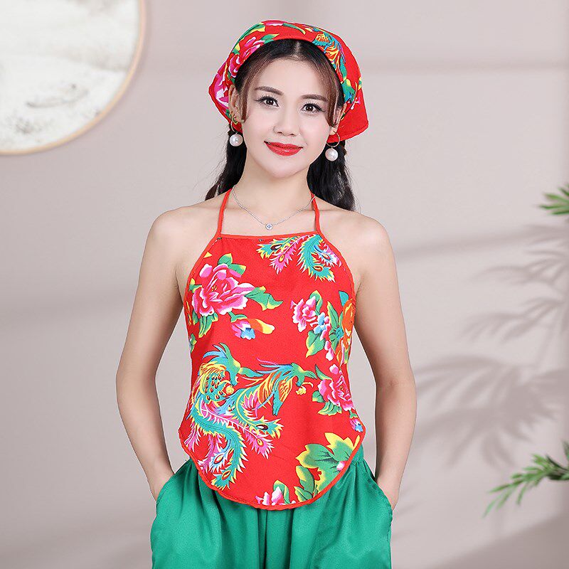 现货速发东北大花布村姑二人转演出服搞笑姐妹广场舞蹈秧歌服打鼓