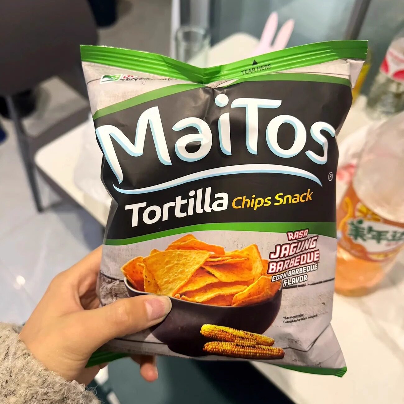 【新货】印尼进口maitos玉米片大包香辣味烧烤味膨化食品零食
