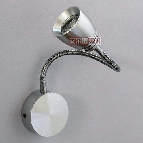 led壁灯床头灯1W镜前灯 卧室阅读灯床头壁灯软管射灯3背景墙灯具