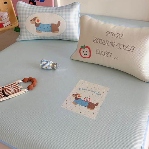 冰丝席A类900D大版高端卡通凉席空调凉席可水洗1.5m1.8夏凉感绑带