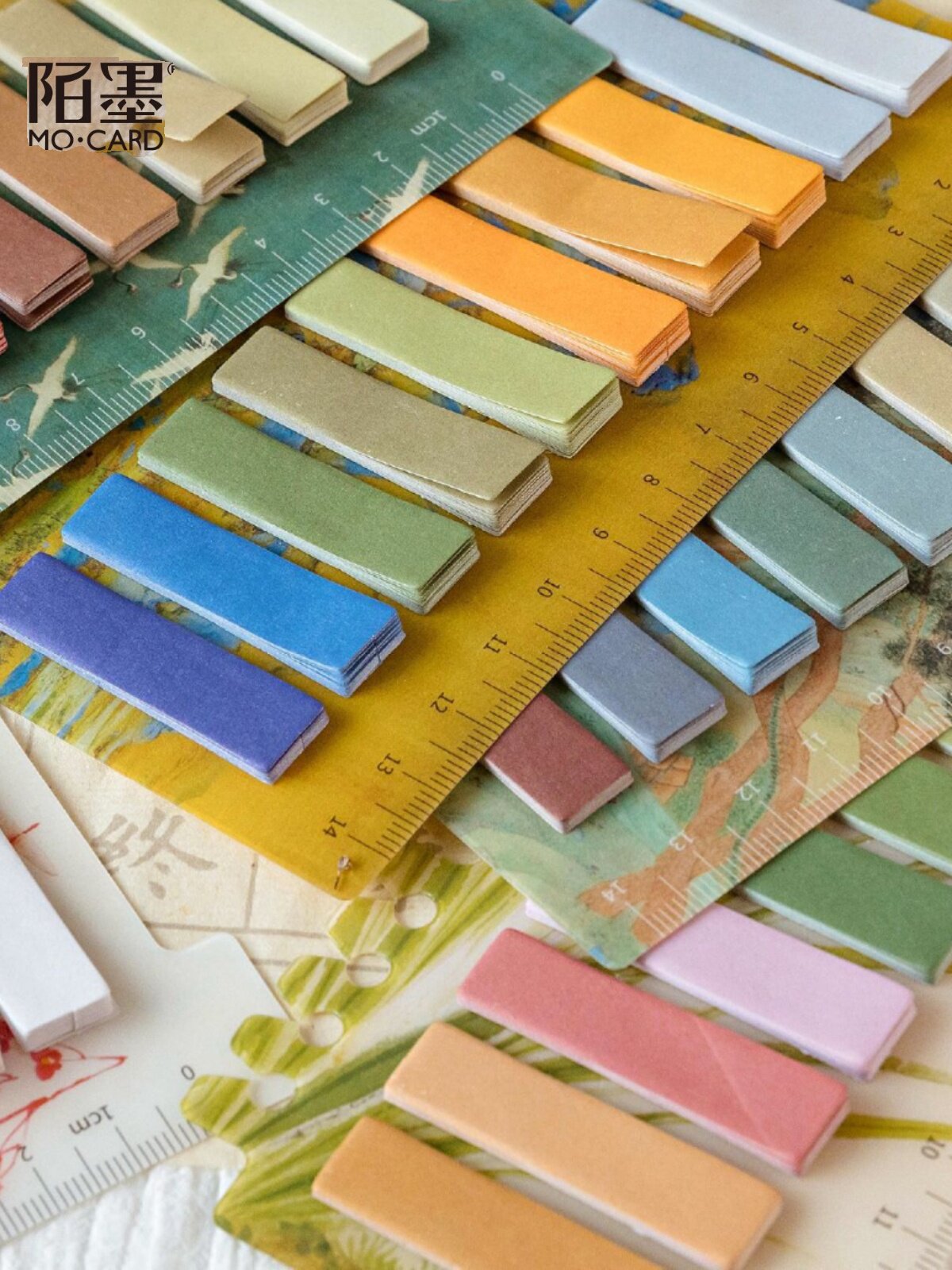 산과 강 민족 스타일 컬러 인덱스 포스트잇 문학과 예술 고대 스타일 분류 핵심 표시 메시지 포스트잇