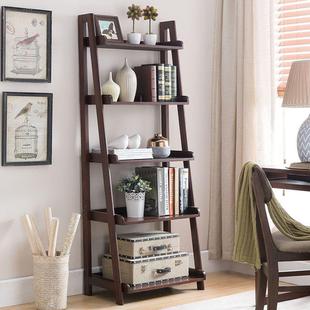 白蜡木实木美欧书架式 BST置物物架简约储架花架多架客厅梯形层靠