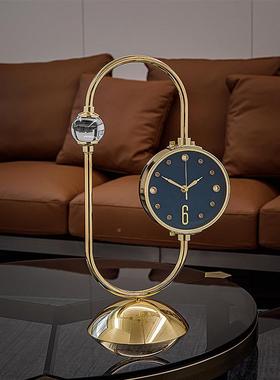 高端大气座钟用台摆钟表客厅现代轻家奢时式尚创意时21082A钟件静