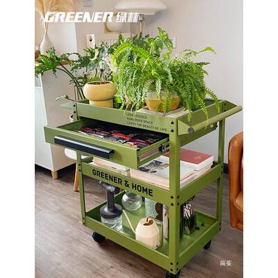 厅小推车物架绿植花架客可移GREENER动阳花台鱼缸植置物架盆架子