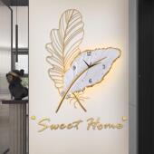 AL100553厅挂钟客装 家饰挂墙用新款 创意艺术轻现奢时钟餐厅网红代