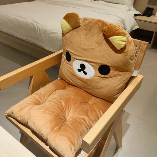 轻松熊哥抱枕抱枕坐垫一体ltao9594轻松熊熊熊妹靠背宿办沙公椅舍