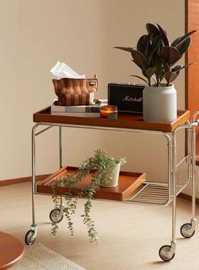 餐简约边可移ZOP动茶水小推车实木茶几沙发边几餐柜厅柜客餐车置