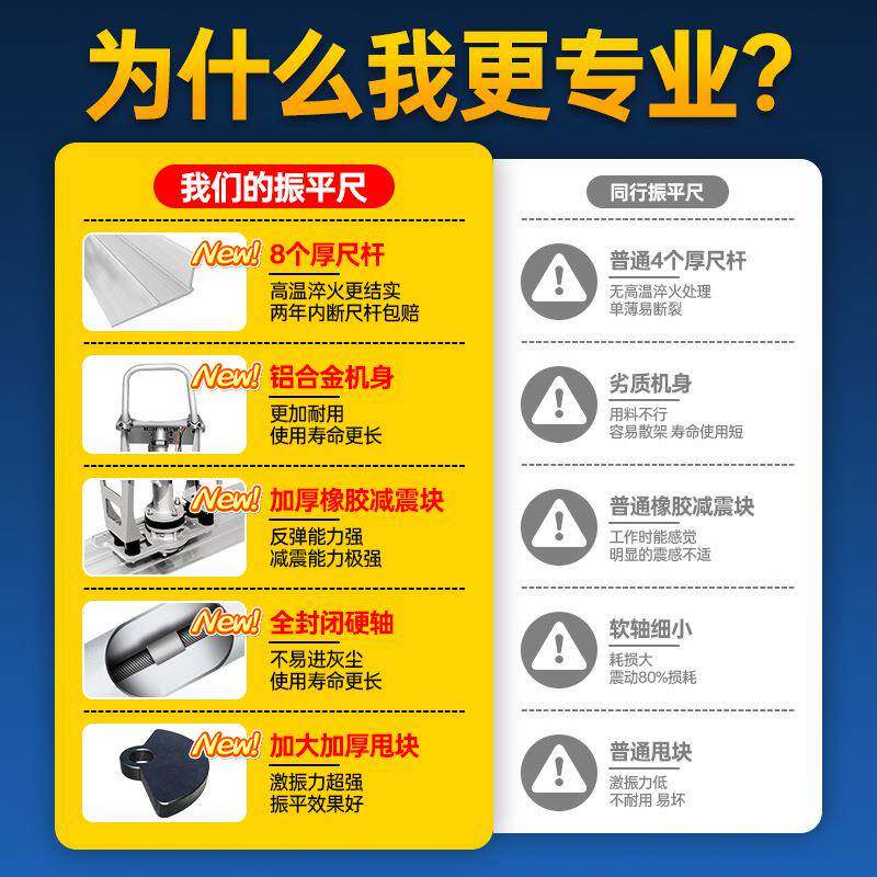 整汽油混土振672平尺震动尺平机混泥土找平器平平板尺抹平机凝震