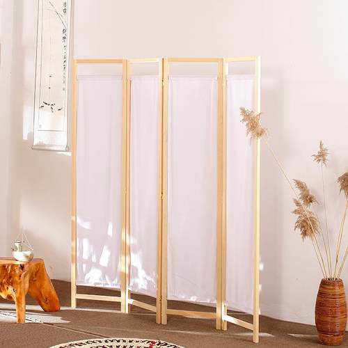 简约现BYJ-005代布艺客屏风叠隔断移动玄折屏关折厅简易日式隔断