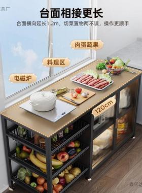 厨房置物架落能地多碗碟收子纳柜多功橱柜家用带XYD10181门蔬层菜