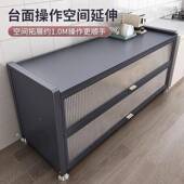 新款 厨房物架橱落地多层收功纳柜多能微置波炉餐边无品牌 碗柜储物柜子