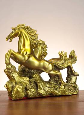 铜工马铜十二生肖马双马腾飞家居3190店铺铜办公室艺品摆件双奔马
