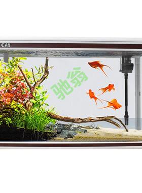 ut鱼缸客厅中FEL型家用y生懒人免换水大型态金鱼水族箱玻璃长方缸