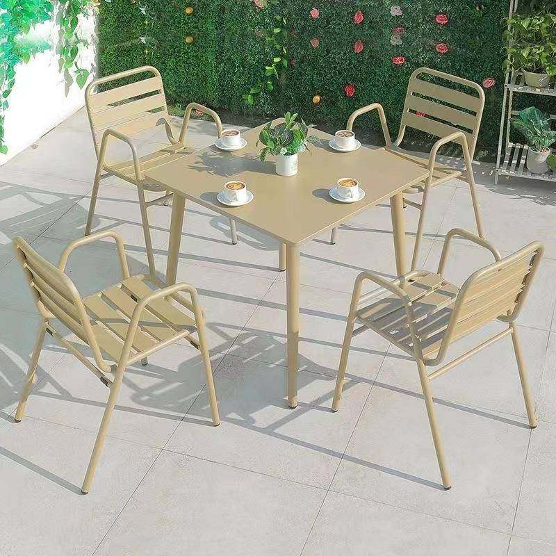 户外铁艺桌桌椅餐庭院花园露台靠背一室桌四椅商用YTL-1451门店外椅轻奢,影音电器,DIY配件,淘宝优惠券,粉丝福利购,淘宝优惠卷
