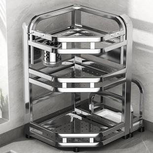 不锈厨房多钢面功能SW2029置物架橱调味罐调料品台壁挂三角架收纳