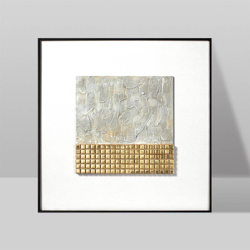 现代简约客厅装饰画肌理手工立体挂画抽象画轻奢过道酒店墙壁画图片
