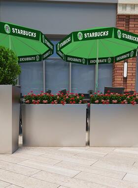 坛789456户外不锈钢花箱组合铁艺花政铝合市花槽售楼部金庭院优惠