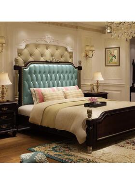 美式全实木床1.81米橡木床现代.简主ts-54946约卧室5双人床婚床卧