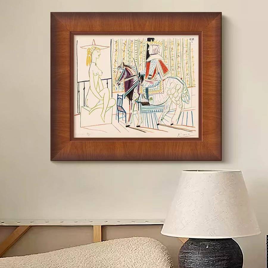 和平鸽》毕加索抽象艺术装饰画法式小众复古客厅挂画玄关走廊壁画图片
