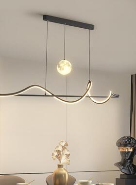 全房光谱现气代简约长条客578厅餐厅书餐E厅吧台大智能LD餐吊灯