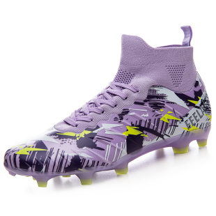新款高帮足球鞋男成人球鞋TF碎钉青少年儿童人造草地训练比赛用鞋