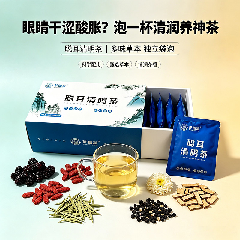 聪耳清鸣草本袋泡茶菊花桑葚图片