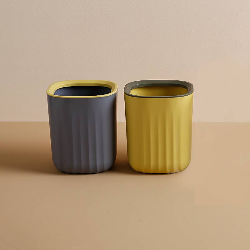 新款桌面垃圾桶中式家用可爱小桶迷你客餐桌台上收纳桶轻满和
