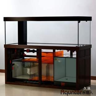 水猎人G5.1s精养版 龙鱼缸南美缸实木超白底滤鱼缸带养水缸