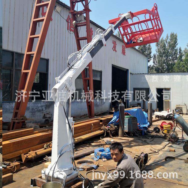 外置全油缸货车随车吊机1吨2吨折臂吊折叠小吊机液压伸缩折叠吊