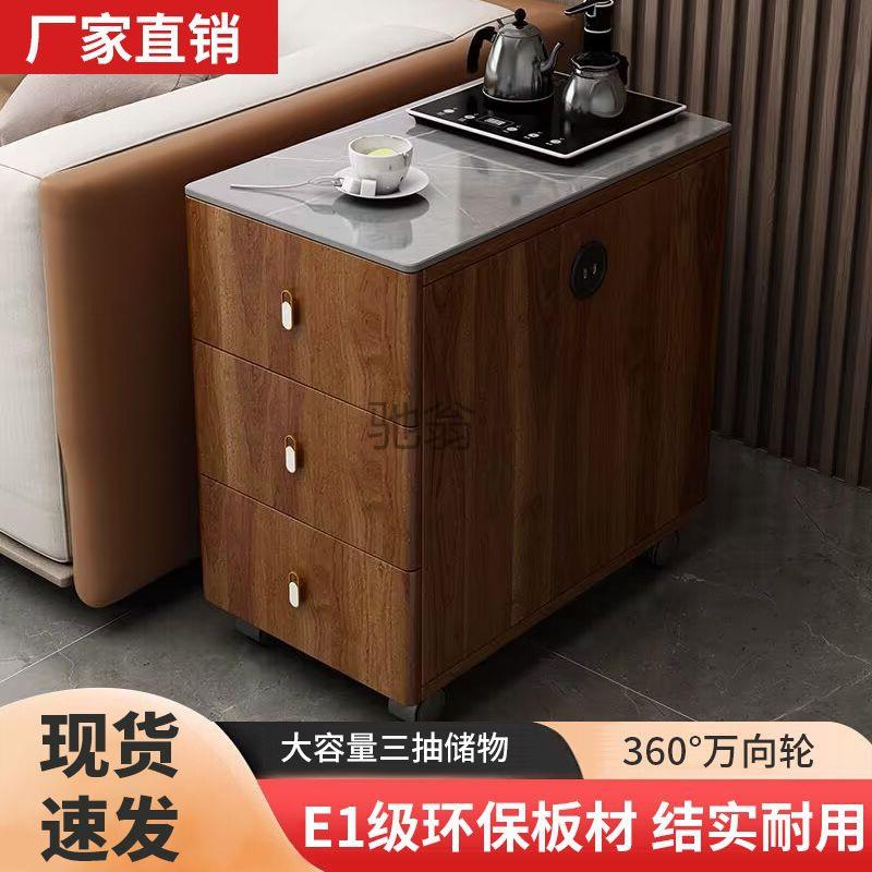 gq沙发边柜侧边柜客厅岩板方几轻奢侧边储物桌子简约现代角几小茶