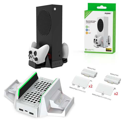 XboxSeriesS主机散热底座XSS双电池手柄座充SeriesS主机底座支架
