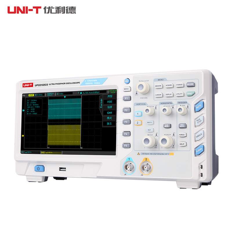 优利德UPO2102CS双通道100M数字存储荧光示波器2104CS四通道200M