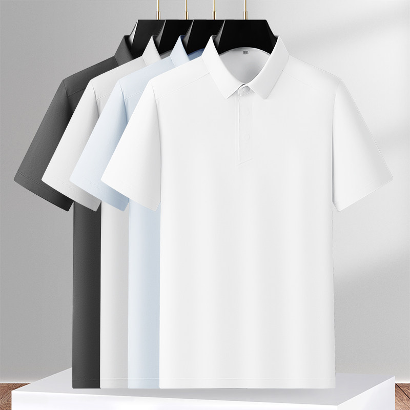 高端商务POLO衫男短袖夏季轻运动速干透气排汗凉感休闲翻领T恤薄
