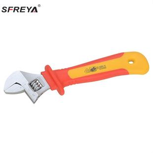 绝缘工具双MOL色绝缘动扳手VDE绝活耐压000V活扳手电工绝1缘缘活