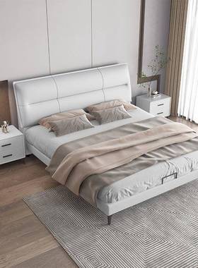 02人lp-N003#5极年新款皮艺软包大床意式2简软包床现代简约双床主